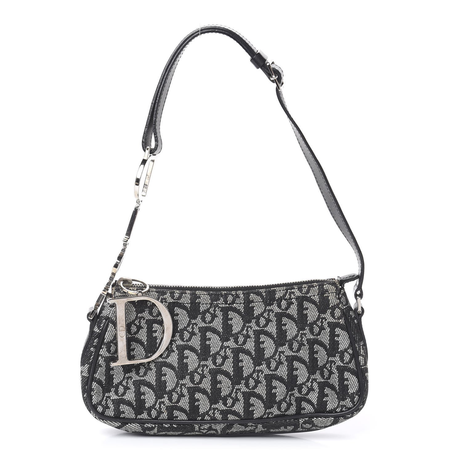 Christian Dior Monogram Shoulder Bag Black 1 of 7