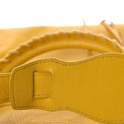 Balenciaga Chevre Silver Metallic Edge Hardware City Jaune Epi 13 of 20