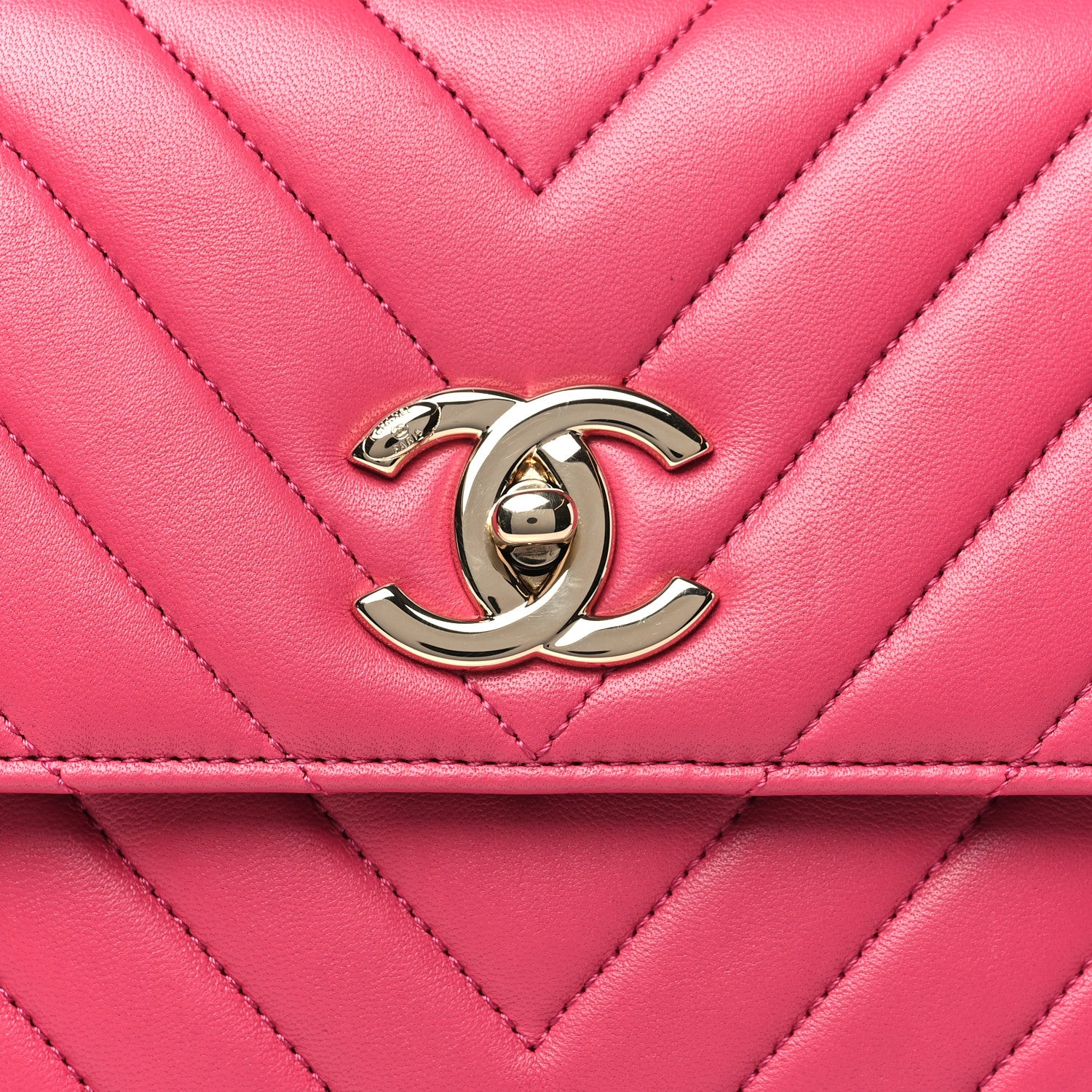 Chanel Lambskin Chevron Quilted Small Trendy CC Dual Handle Flap Bag Pink 8 of 10