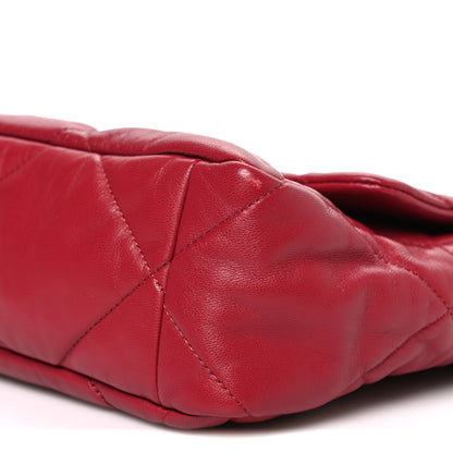 Chanel Lambskin Quilted Large Chanel 19 Flap Red 10 of 10