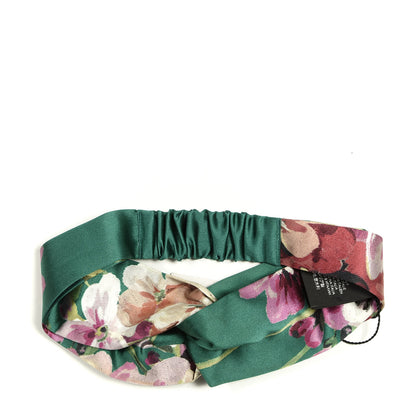 Gucci Silk Blooms Print Duchesse Headband Grass 2 of 4
