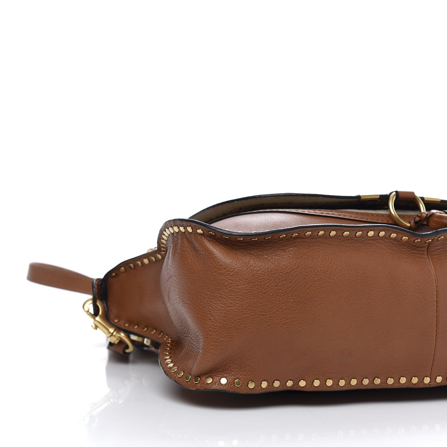 Chloe Calfskin Braided Medium Marcie Satchel Caramel 6 of 16
