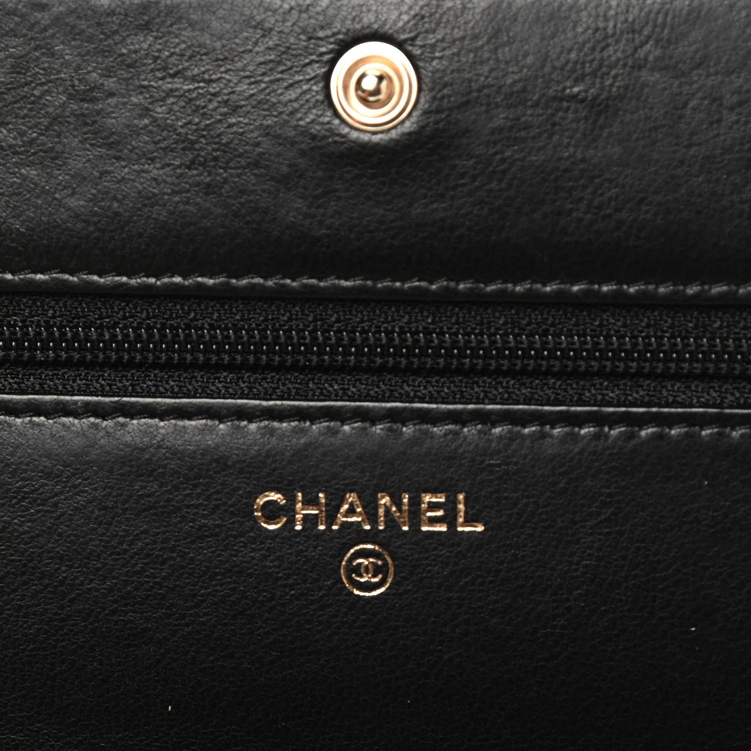 Chanel Lambskin Camellia Wallet on Chain WOC Black 6 of 10