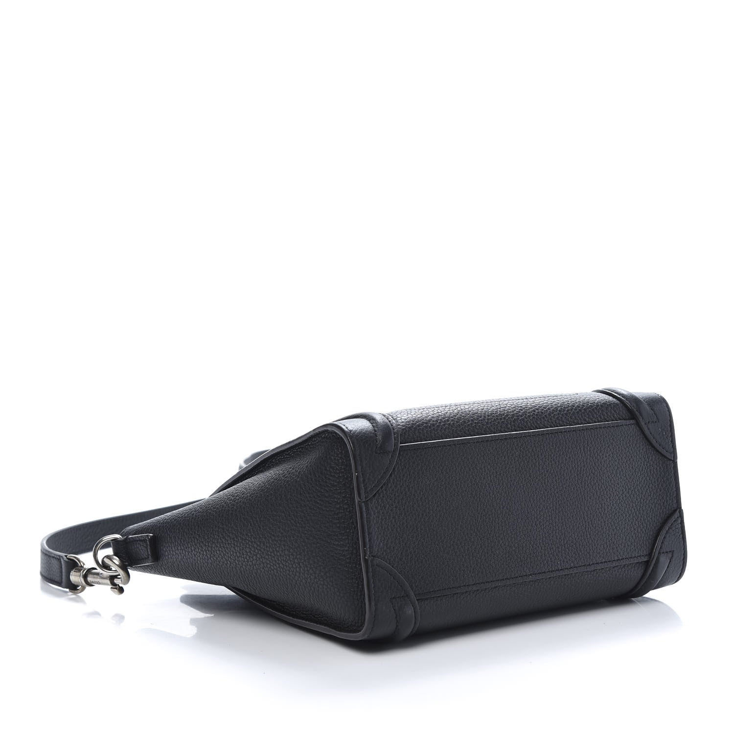 Celine Drummed Calfskin Nano Luggage Black 4 of 10