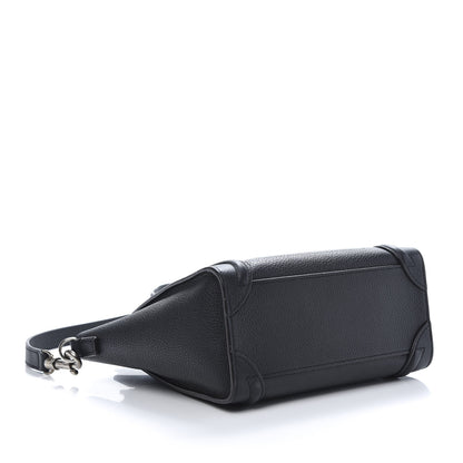Celine Drummed Calfskin Nano Luggage Black 4 of 10