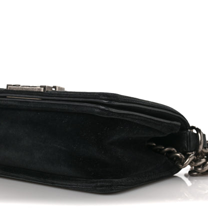 Chanel Velvet Quilted Small Boy Flap Black 8 of 10