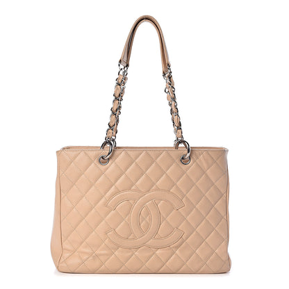 Chanel Caviar Quilted Grand Shopping Tote GST Beige Clair 1 of 10