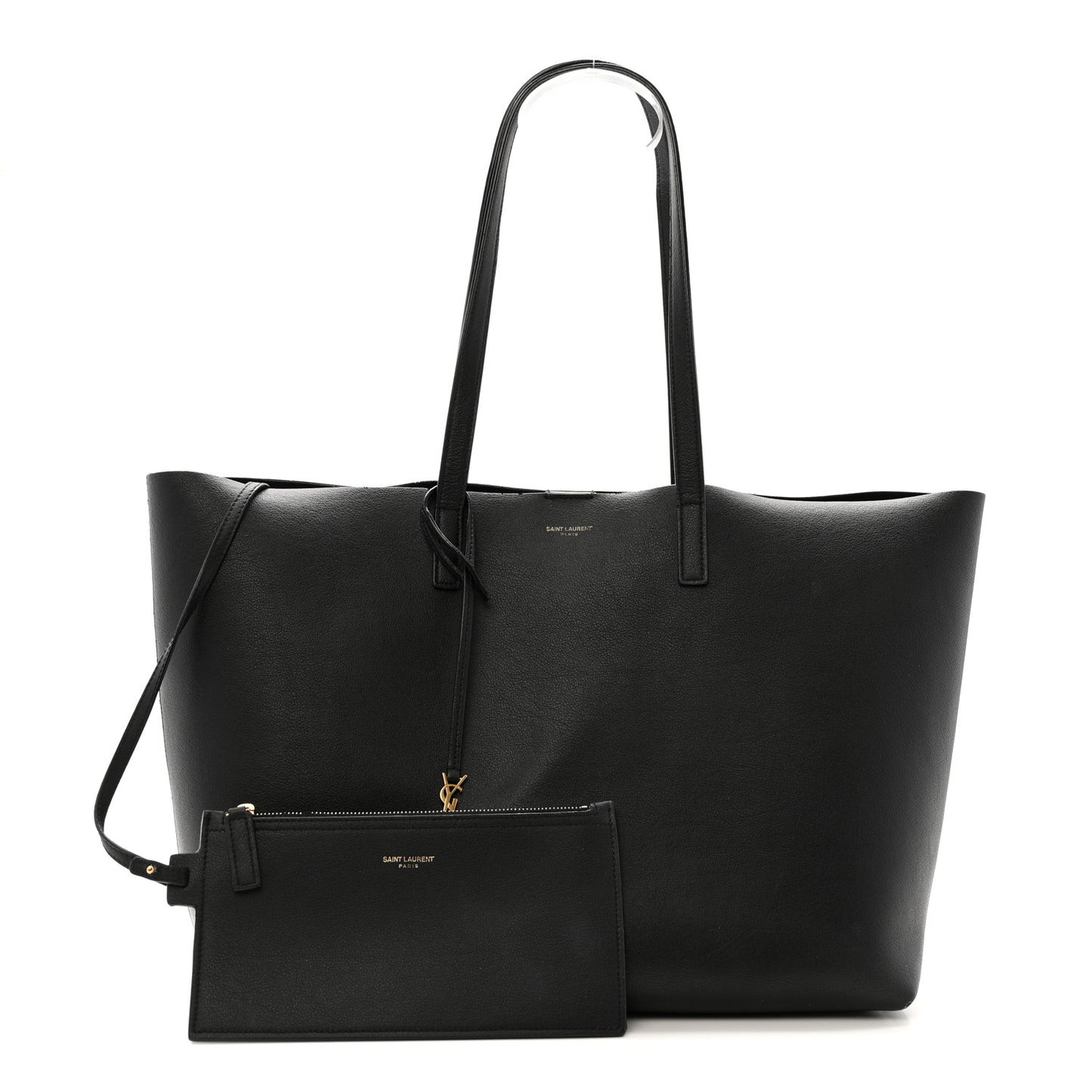 Calfskin Large Shopping Tote Black
