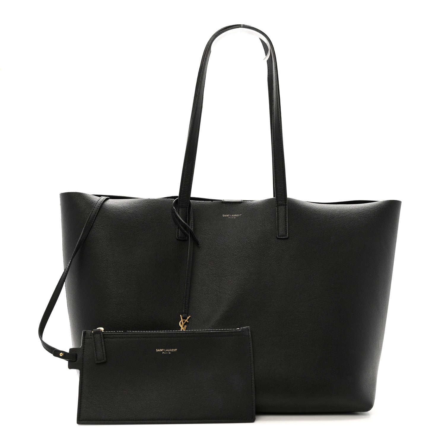 Saint Laurent Calfskin Large Shopping Tote Black 3 of 12