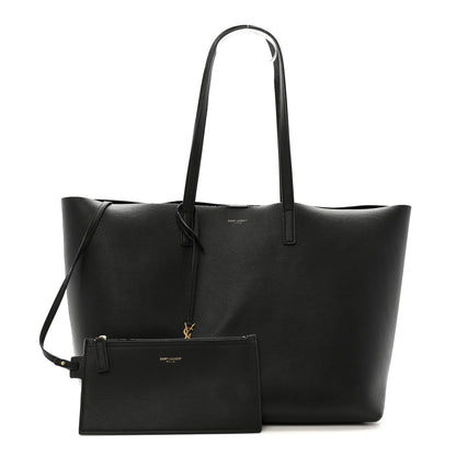 Saint Laurent Calfskin Large Shopping Tote Black 3 of 12