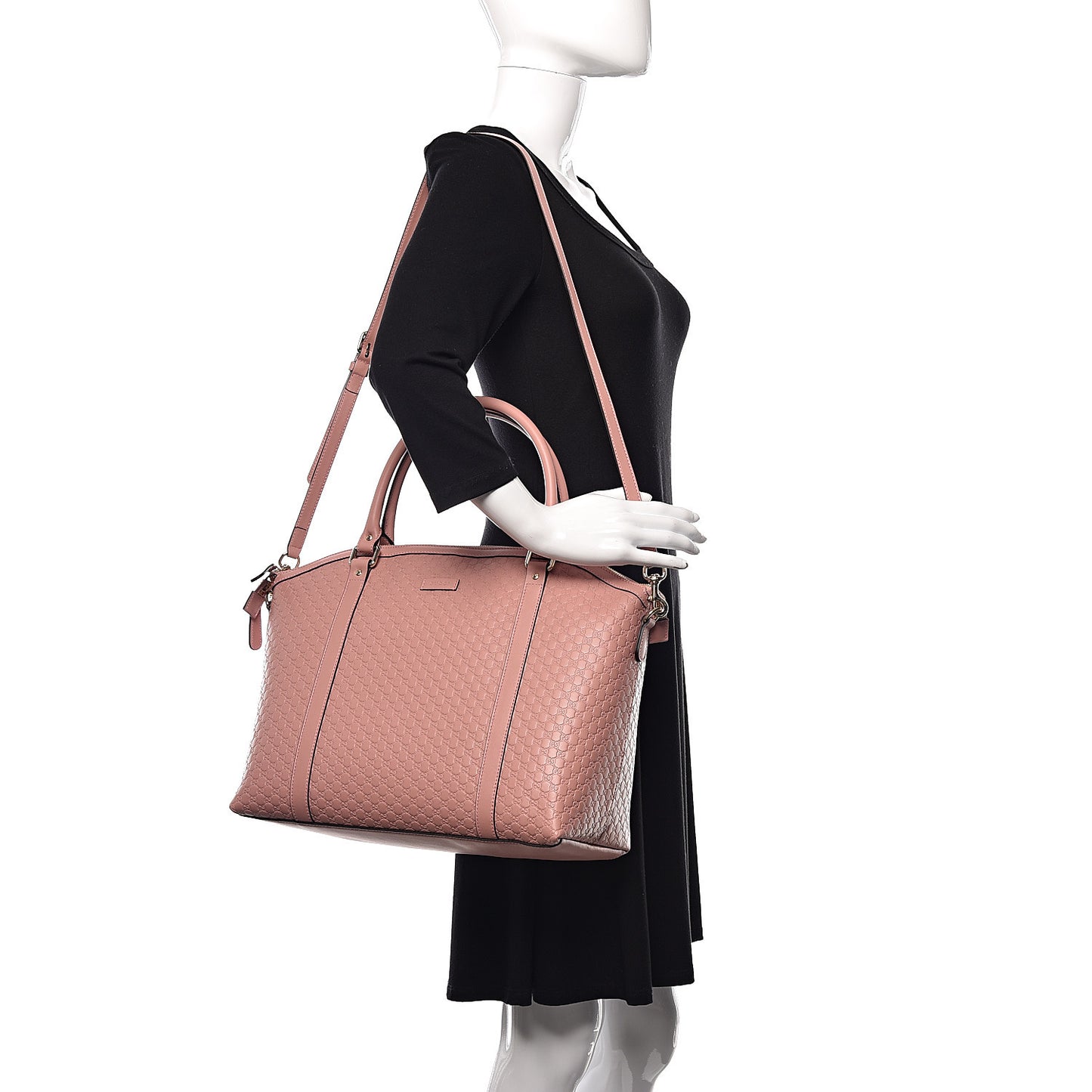 Soft Microguccissima Large Dome Satchel Soft Pink