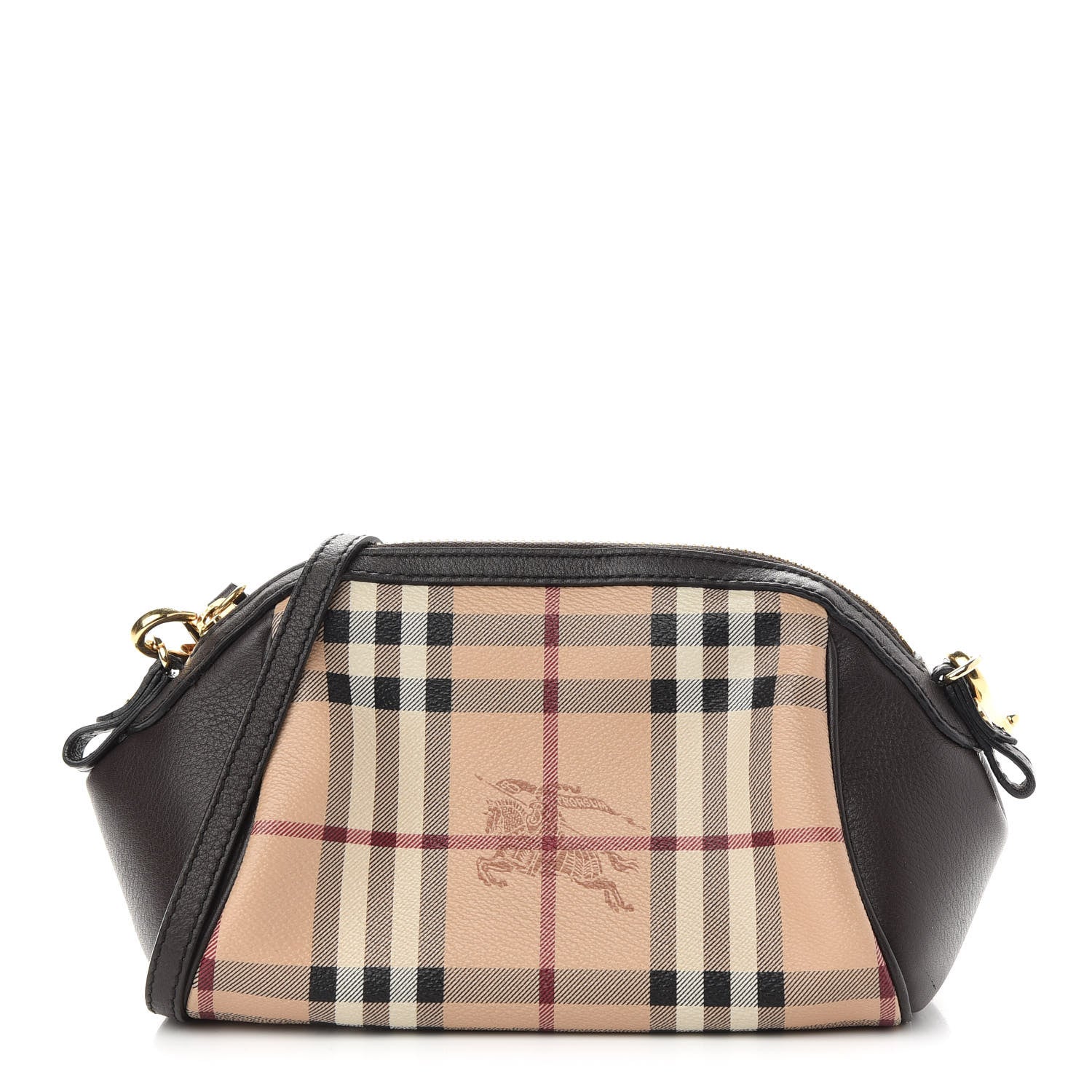 Burberry Haymarket Check Mini Blaze Crossbody Bag Chocolate 1 of 10