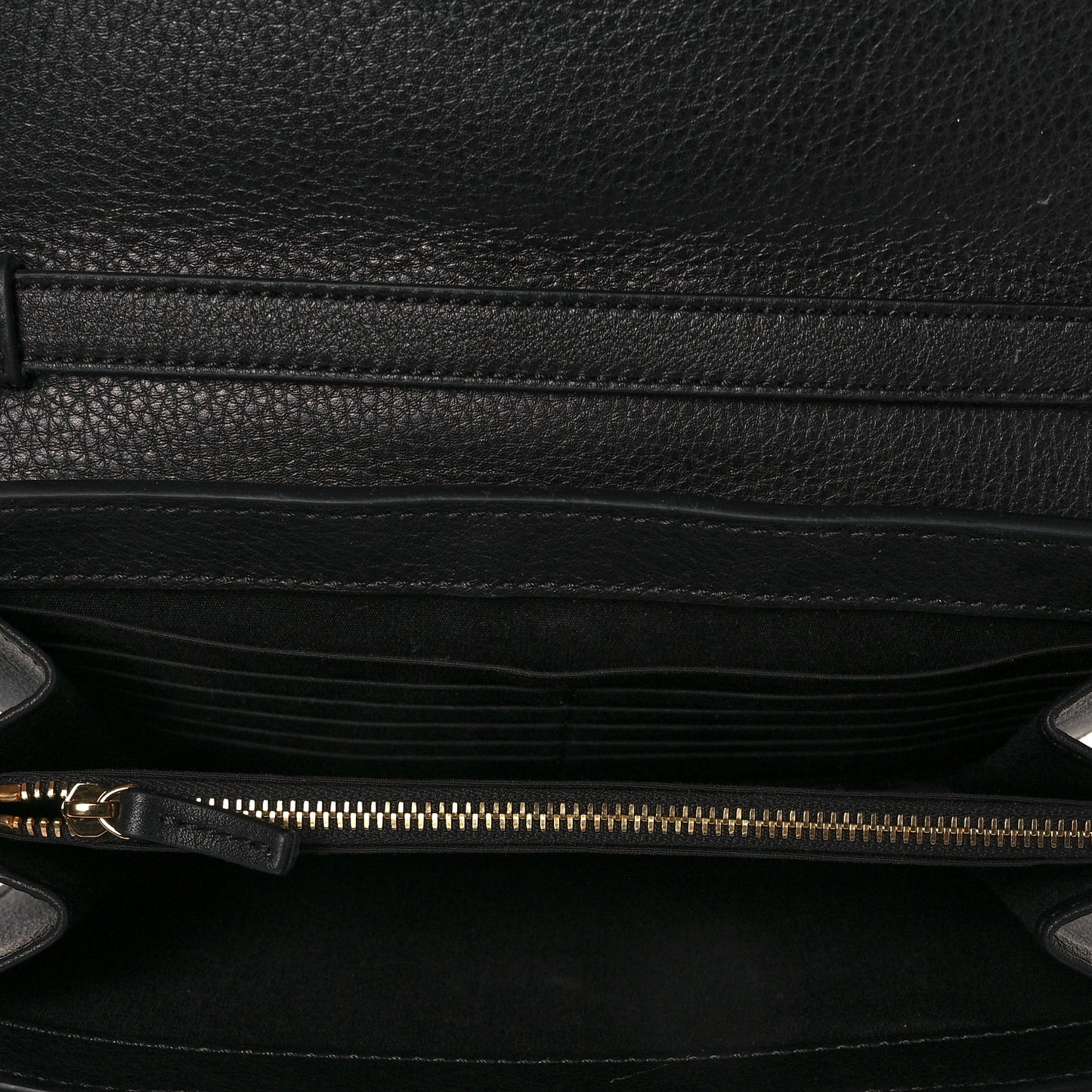 Grained Calfskin Virtus Wallet On Chain Black