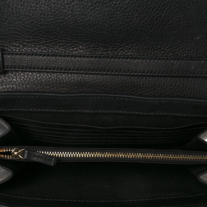 Versace Grained Calfskin Virtus Wallet On Chain Black 4 of 8