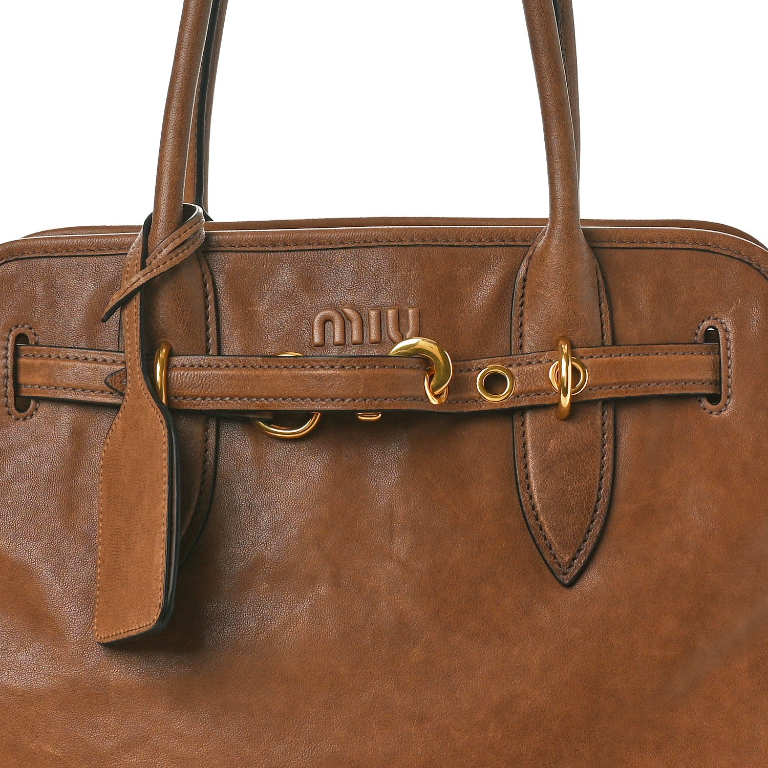 Miu Miu Nappa Medium Aventure Bag Oak 1574760 – FASHIONPHILE