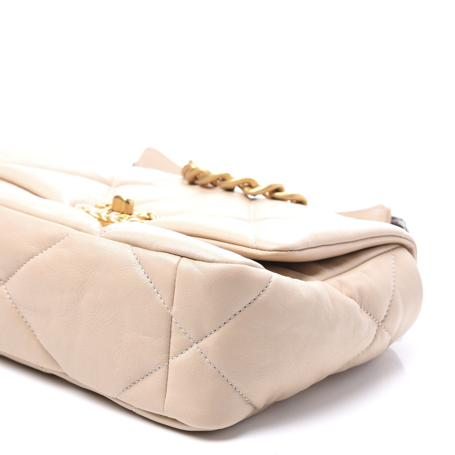 Chanel Goatskin Quilted Medium 19 Flap Beige 8 of 11