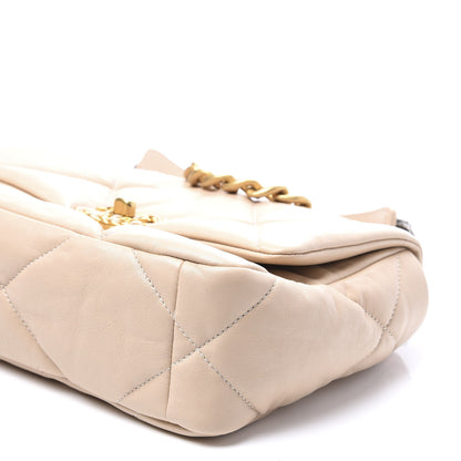 Chanel Goatskin Quilted Medium 19 Flap Beige 8 of 11