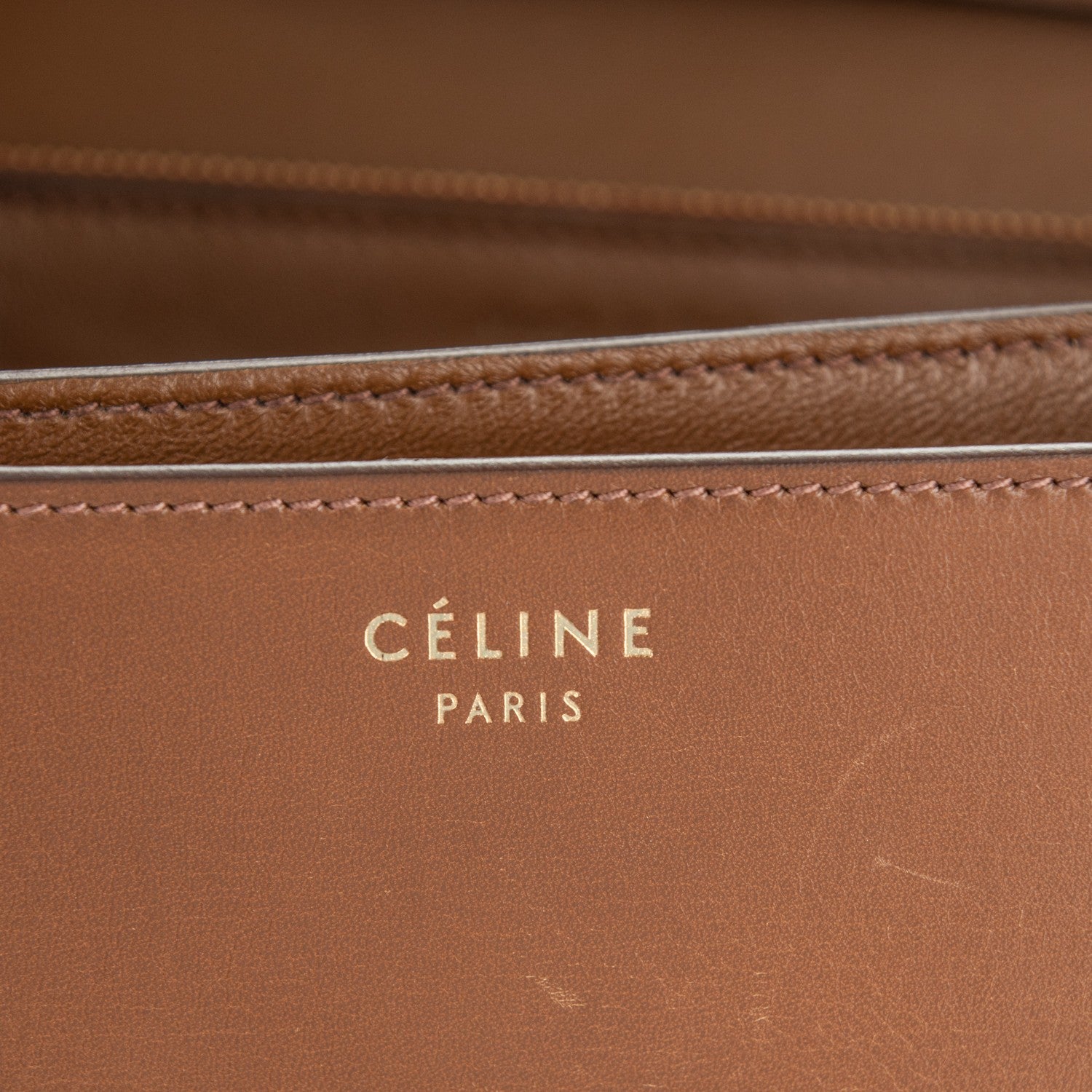 Celine Box Calfskin Medium Classic Box Flap Bag Camel 7 of 7