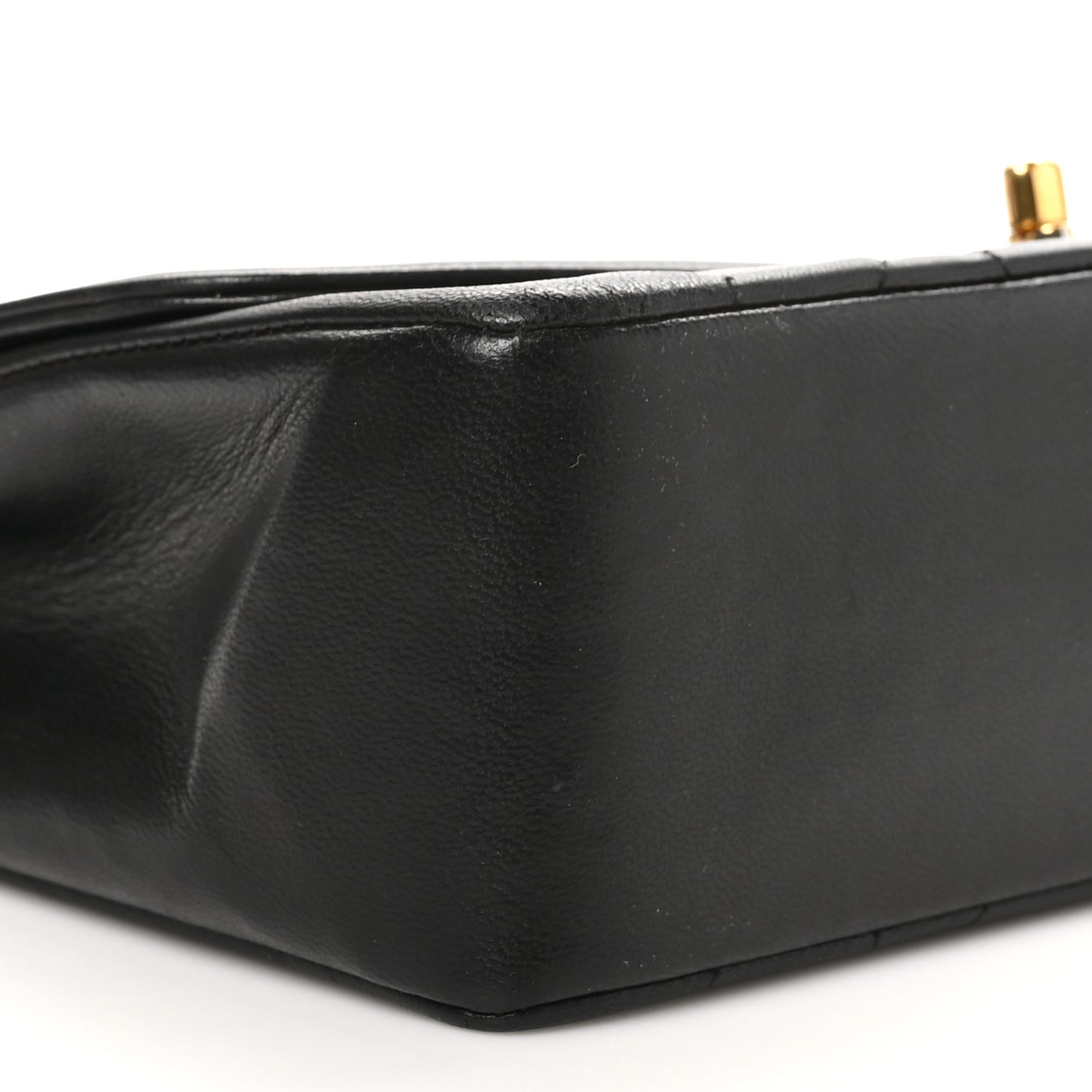 Lambskin Quilted Medium Single Flap Black