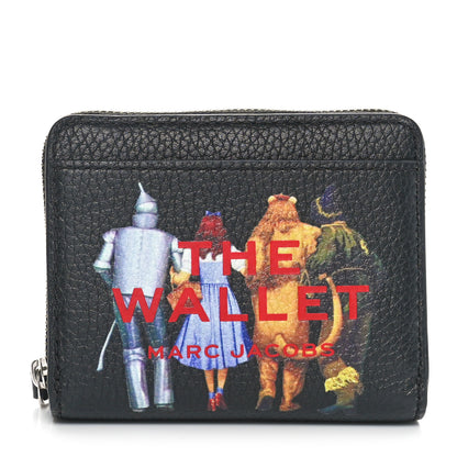 Marc Jacobs X The Wizard Of Oz Friends of Dorothy Grained Calfskin Mini Compact Wallet Black Multicolor 1 of 8