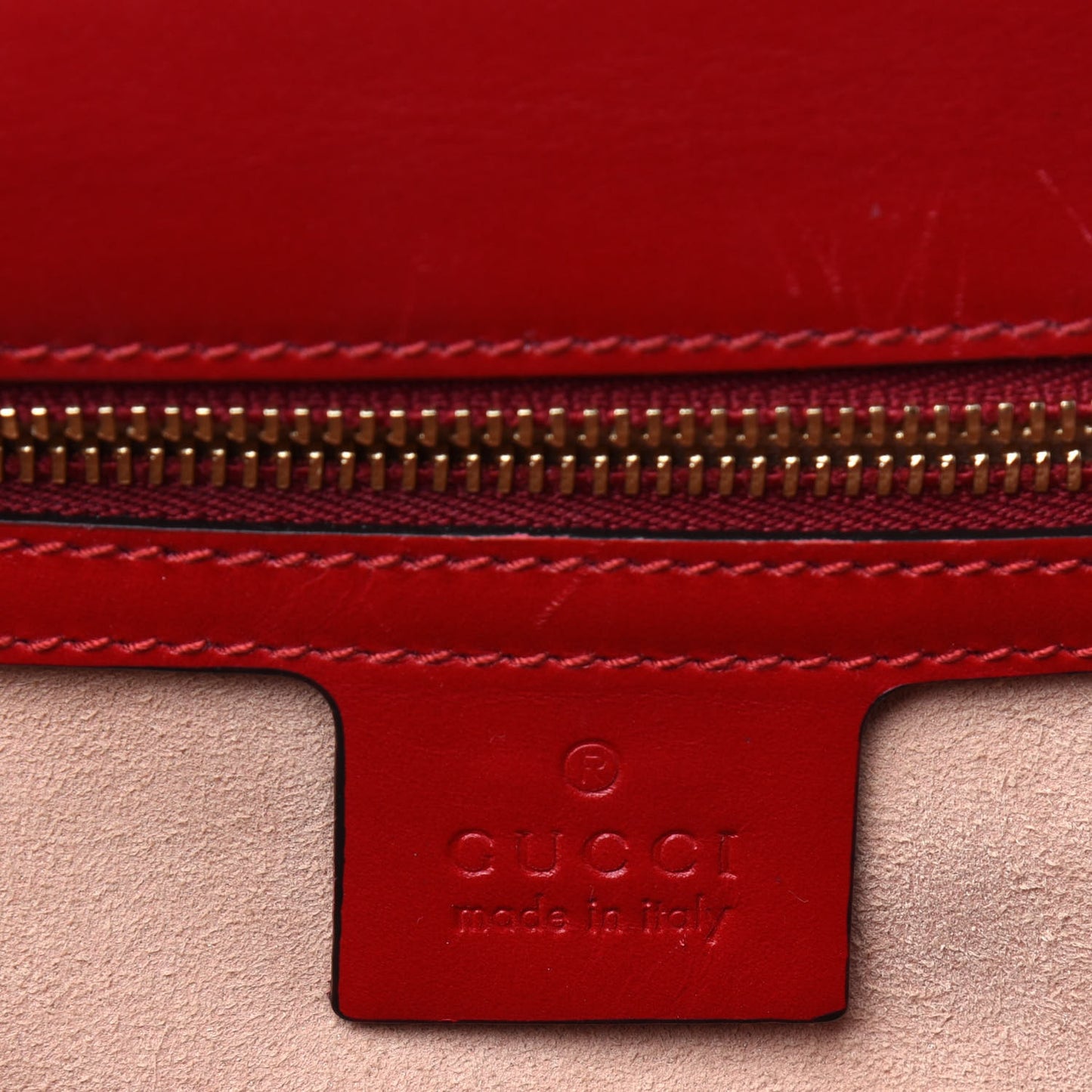 Guccissima Medium Padlock Shoulder Bag Hibiscus Red