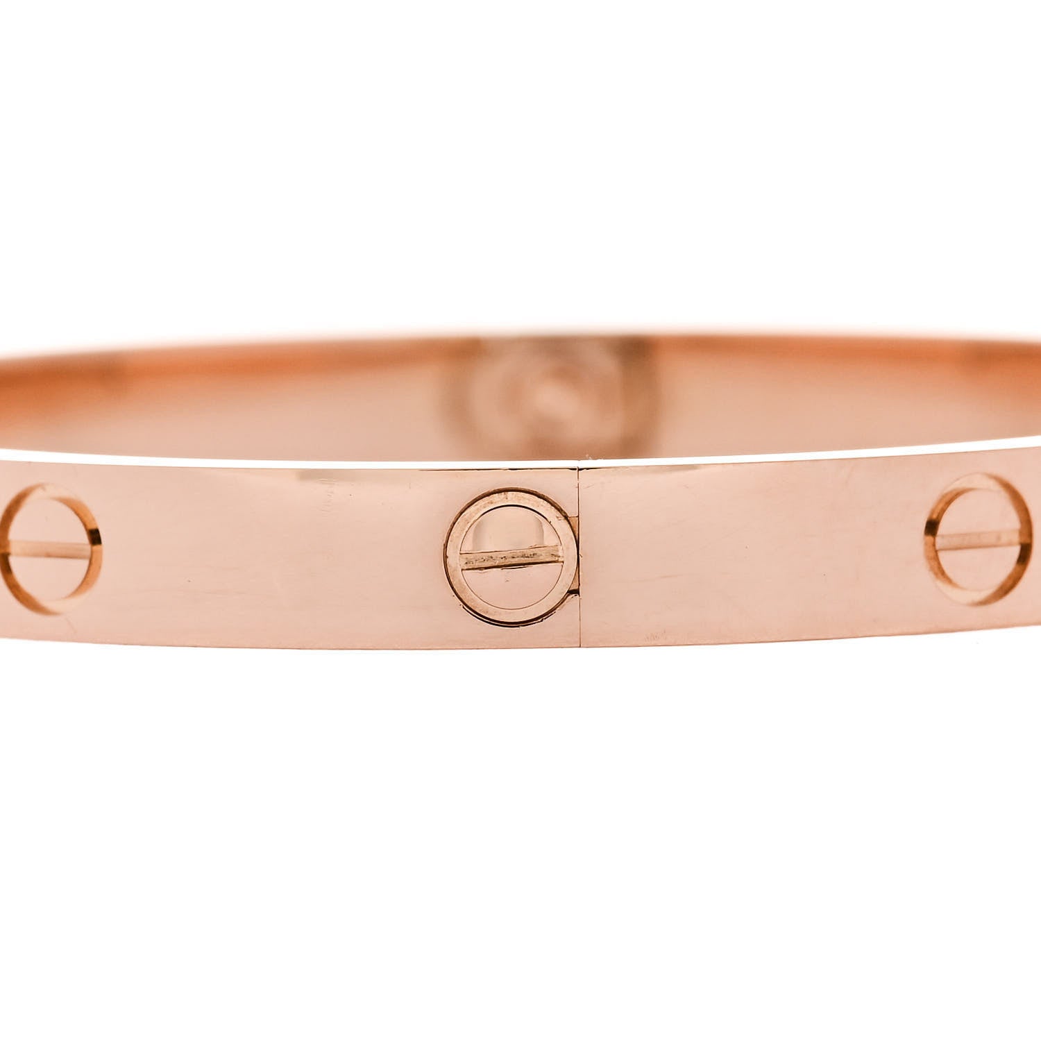 Cartier 18K Pink Gold 4 Diamond LOVE Bracelet 19 7 of 8