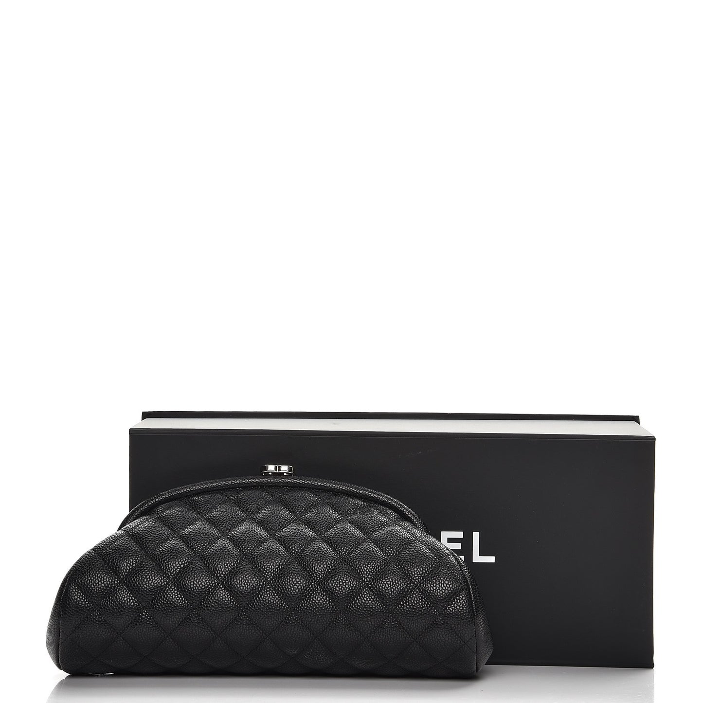 Caviar Quilted Timeless Clutch Black