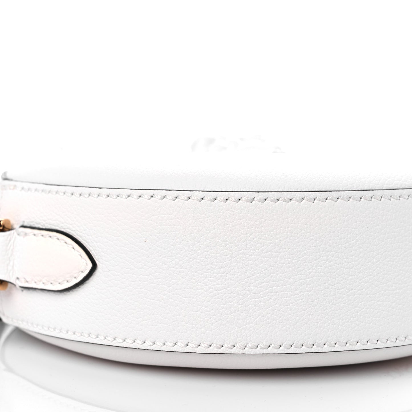 Calfskin La Medusa Round Camera Bag White