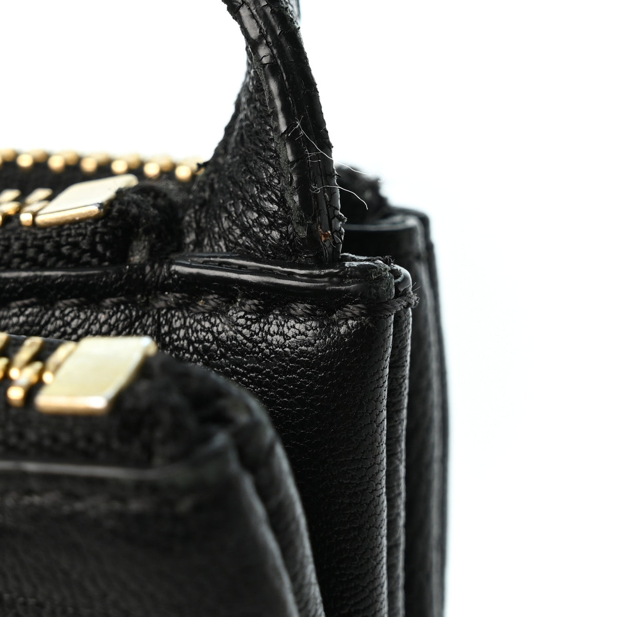 Goatskin Small Trio Crossbody Bag Black