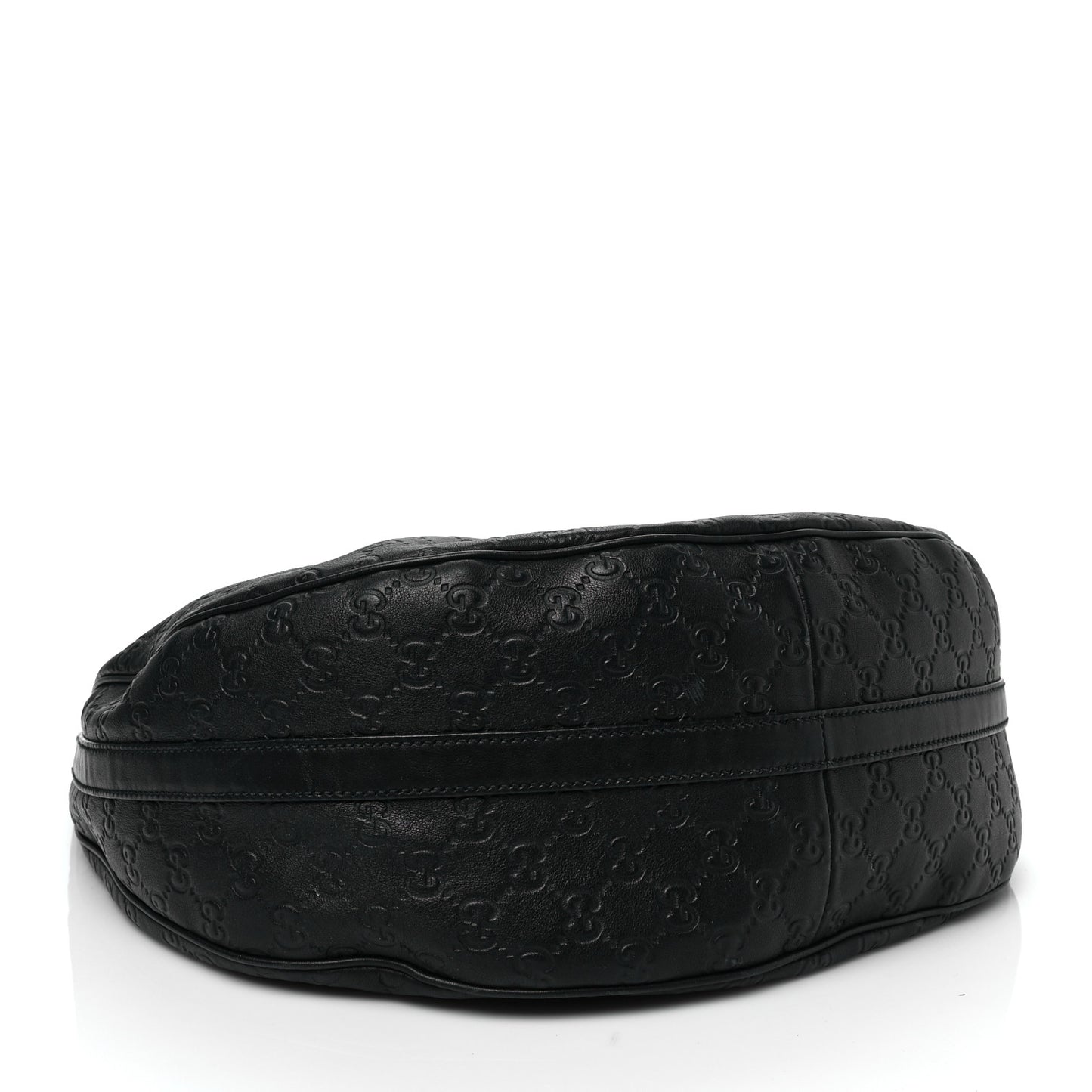 Guccissima Large GG Twins Hobo Black