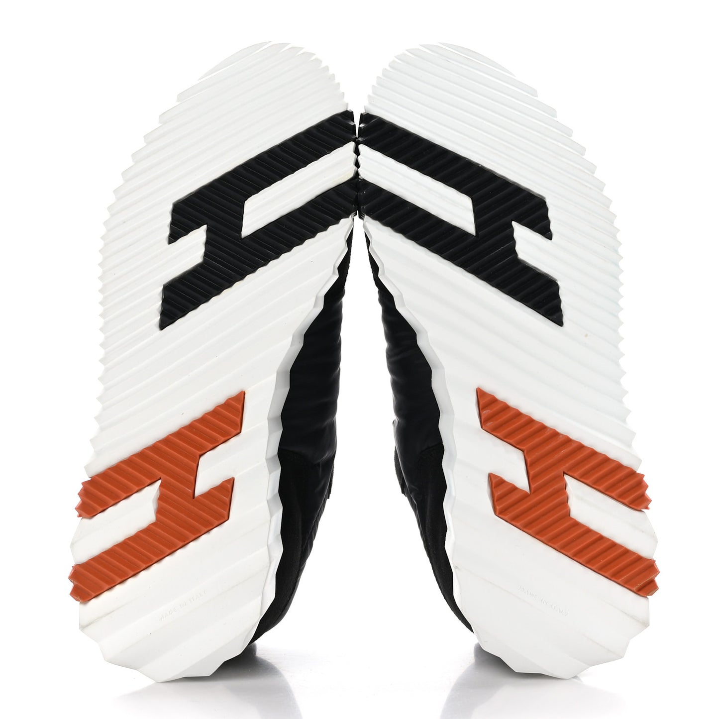 Air Mesh Suede Goatskin Bouncing Sneakers 38 Black Orange