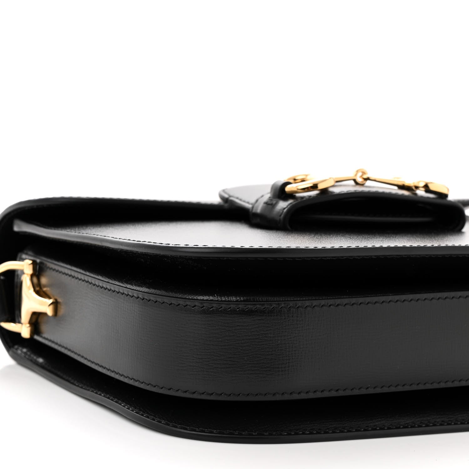 Gucci Azalea Calfskin Horsebit 1955 Shoulder Bag Black Black 8 of 10