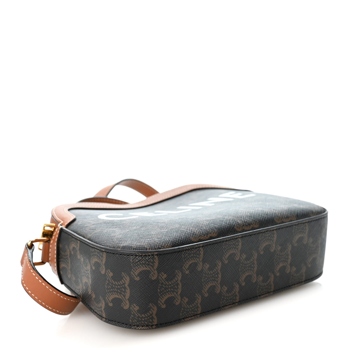 Triomphe Canvas Small Camera Bag Tan