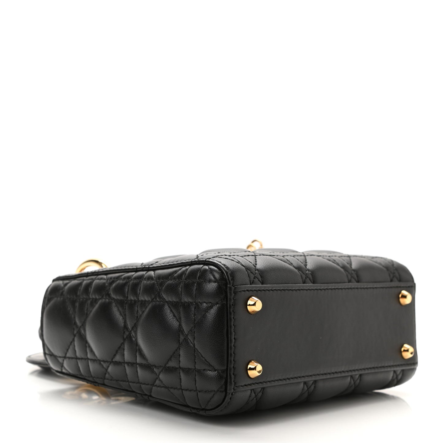 Lambskin Cannage Mini Lady Dior Black