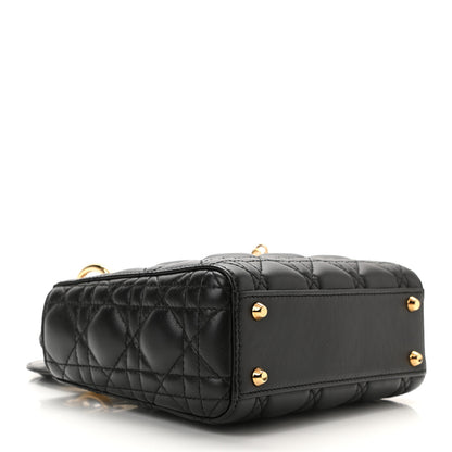 Christian Dior Lambskin Cannage Mini Lady Dior Black 3 of 11