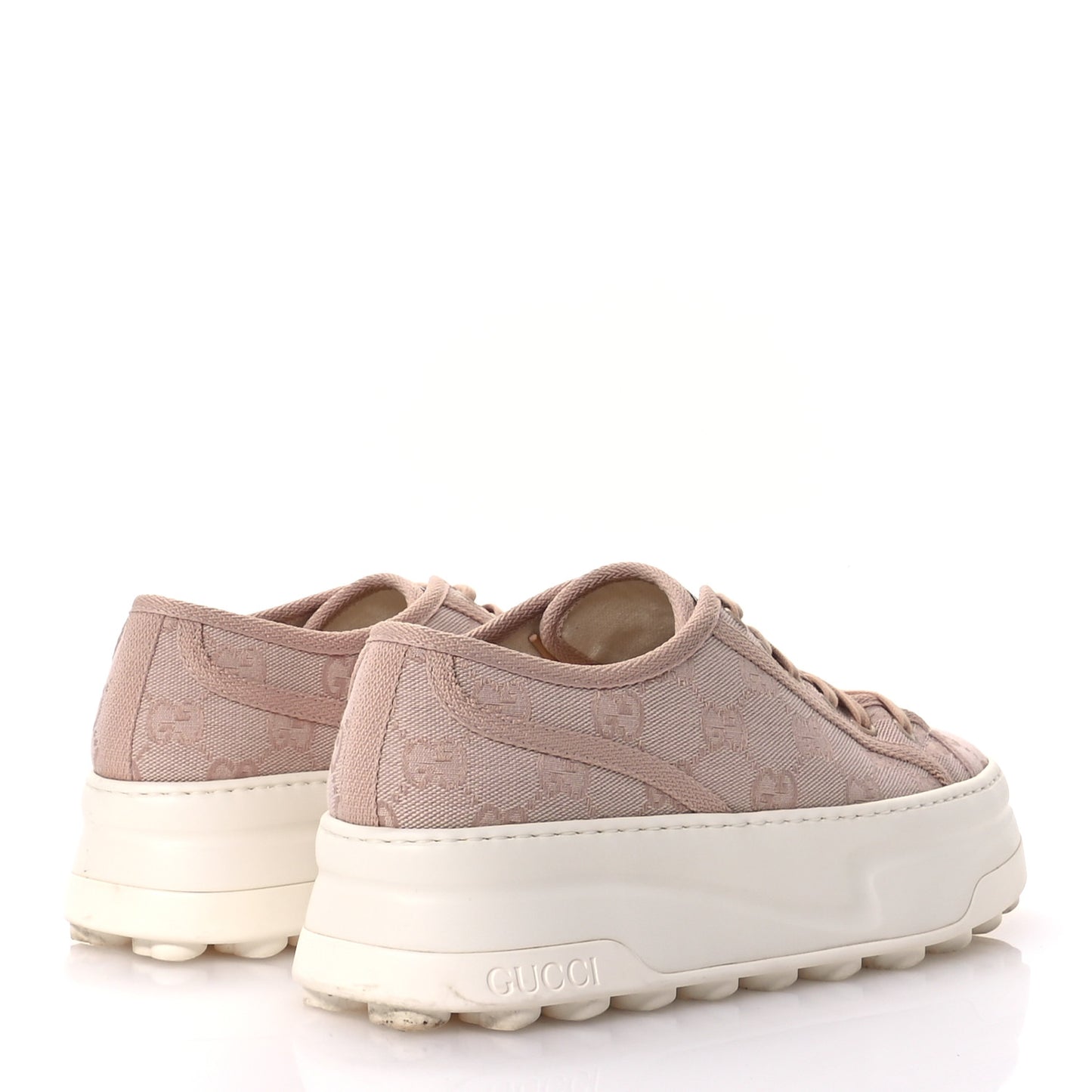 GG Monogram Womens 1977 Tennis Platform 52mm Sneakers 39 Skin Rose