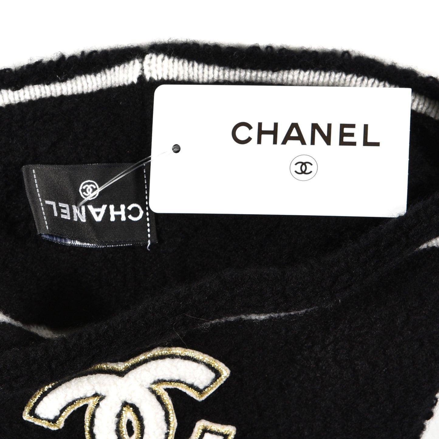 Cashmere CC Headband Black White