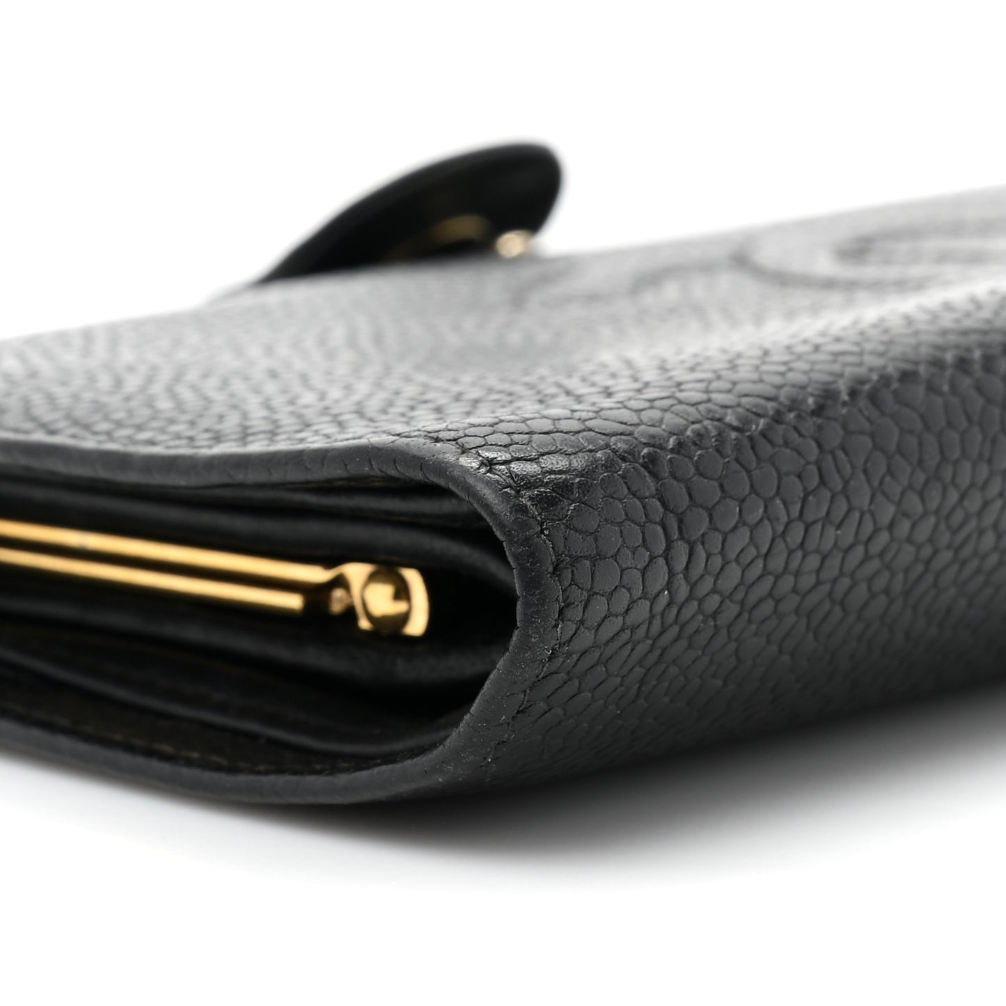 Caviar Timeless CC Zipped Pocket Wallet Black