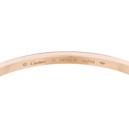 Cartier 18K Pink Gold 6 Diamond Small LOVE Bracelet 19 5 of 6