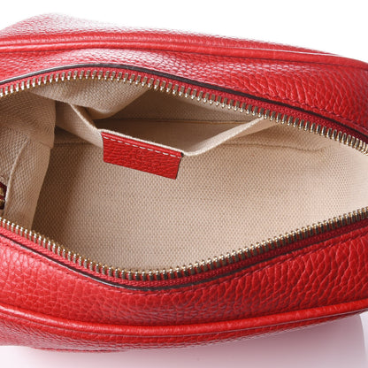Gucci Pebbled Calfskin Small Soho Disco Bag Vibrant Red 4 of 10