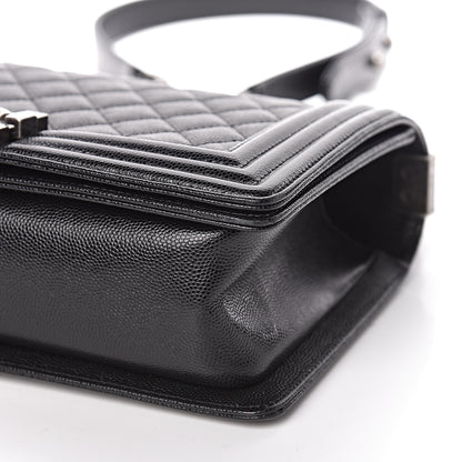 Chanel Caviar Quilted Medium Boy Flap Black 9 of 13