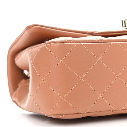Chanel Lambskin Quilted Mini Rectangular Flap Brown 9 of 10