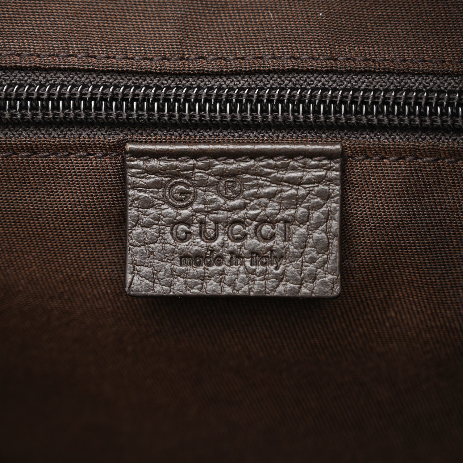 Gucci Monogram Dollar Calfskin Boston Duffle Bag Beige Ebony Testa di Moro Marrone Scuro 7 of 11