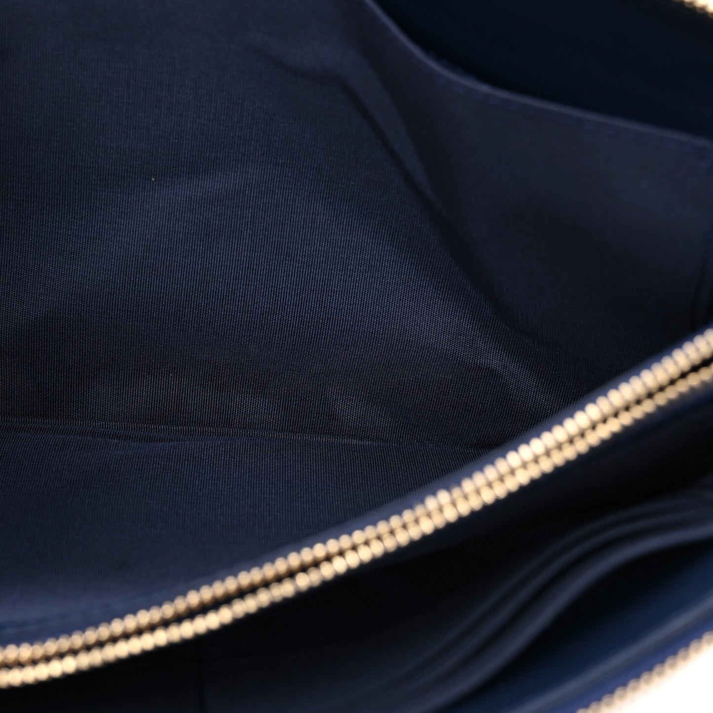 Caviar Quilted Small Zipped Boy Pouch Navy