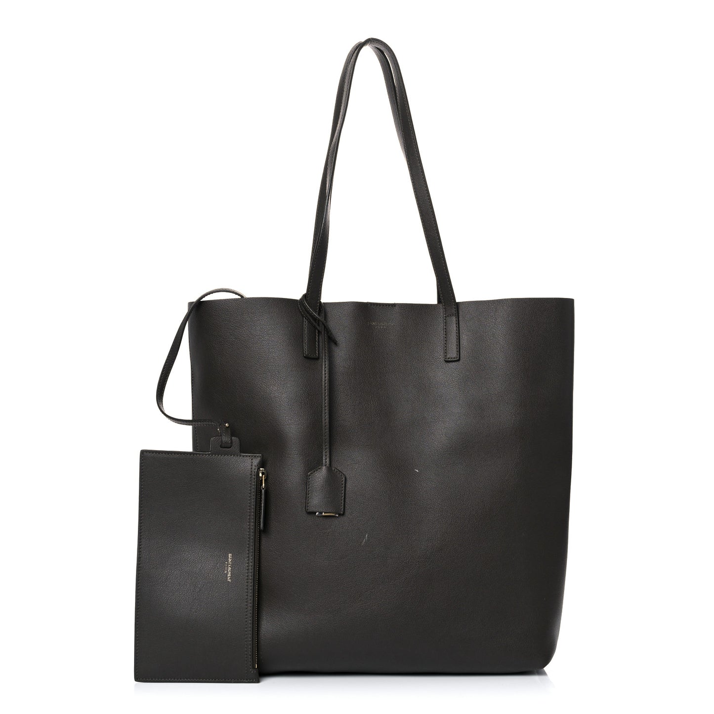 Calfskin Medium Shopping Tote Haunting Green