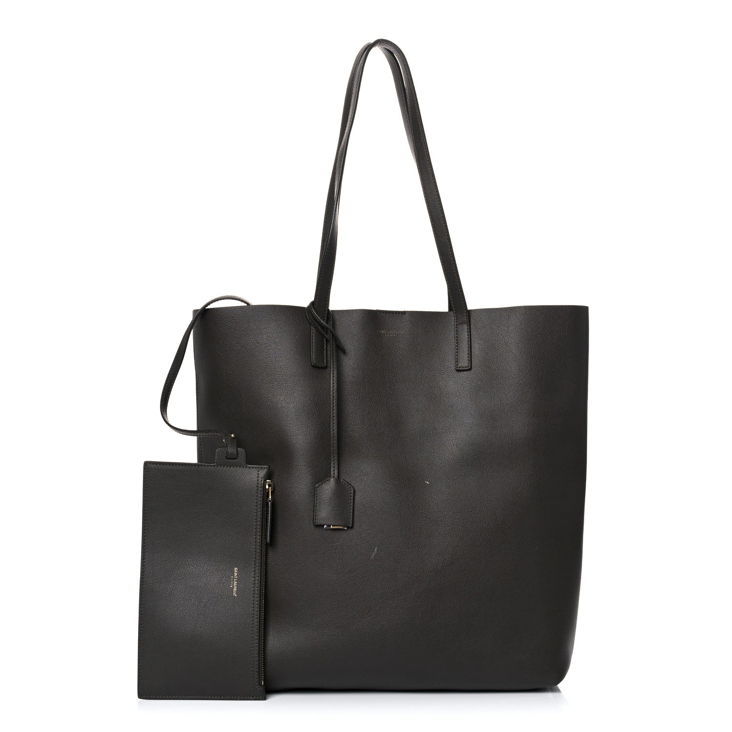 Saint Laurent Calfskin Medium Shopping Tote Haunting Green 1 of 15