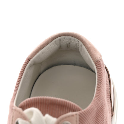 Hermes Fabric Ribbed Suede Goatskin Deep Sneakers 37 Beige Crin 12 of 13