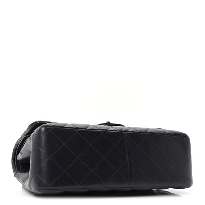 Chanel Lambskin Quilted Jumbo Double Flap Navy 4 of 10