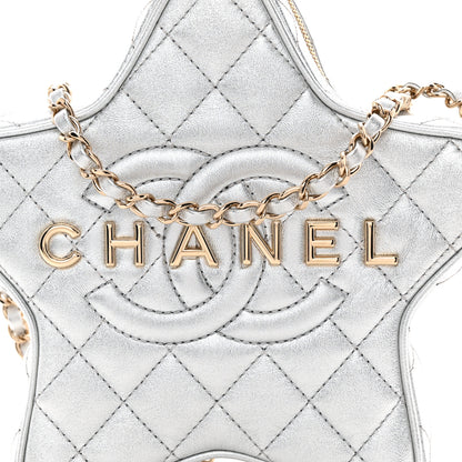 Chanel Metallic Lambskin Quilted Walk Of Fame Star Bag Silver 8 of 10
