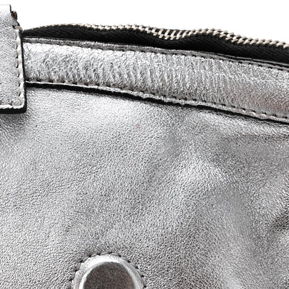 Alexander McQueen Metallic Lambskin De Manta Clutch Silver 10 of 10